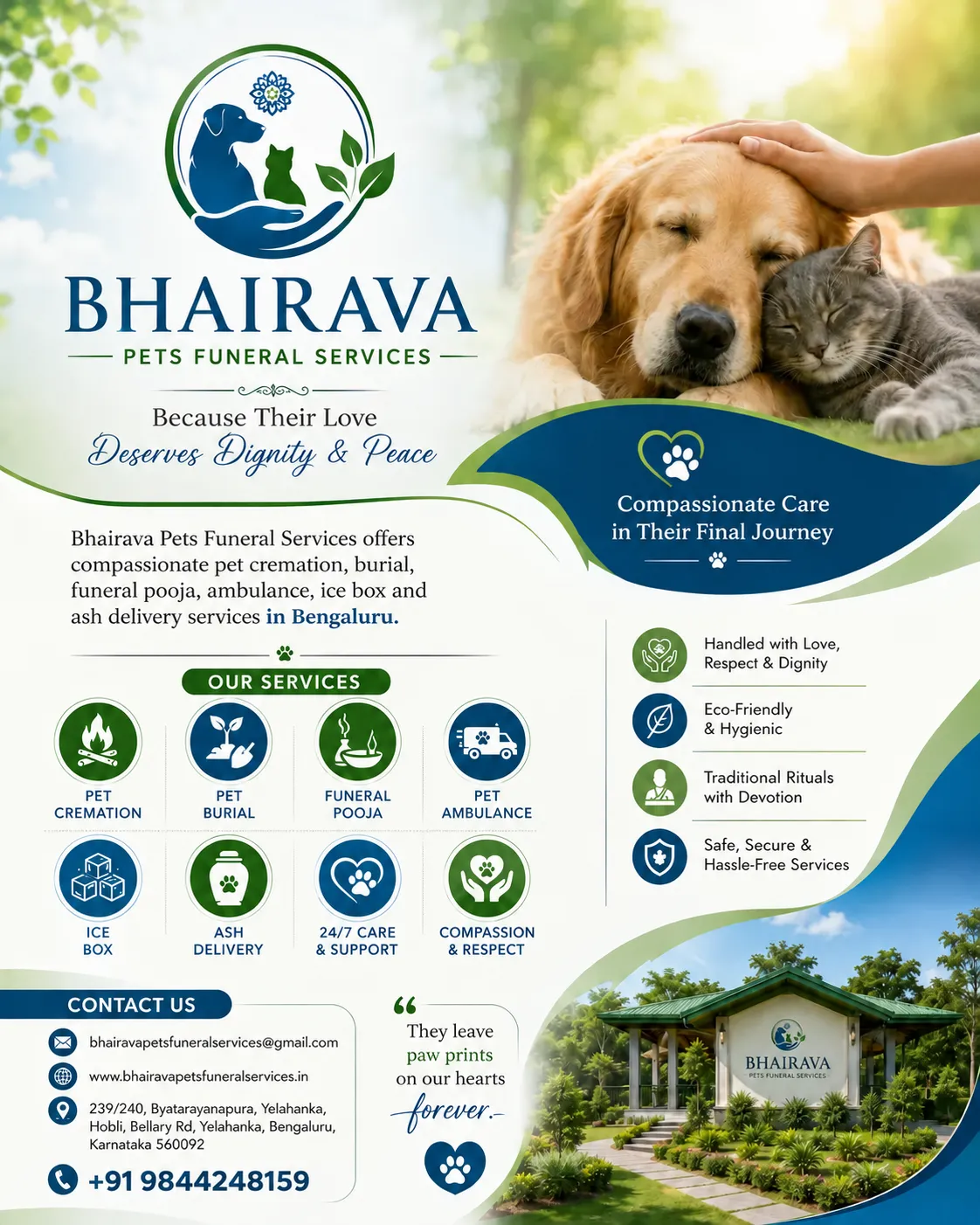 Compassionate pet funeral services in Bangalore
